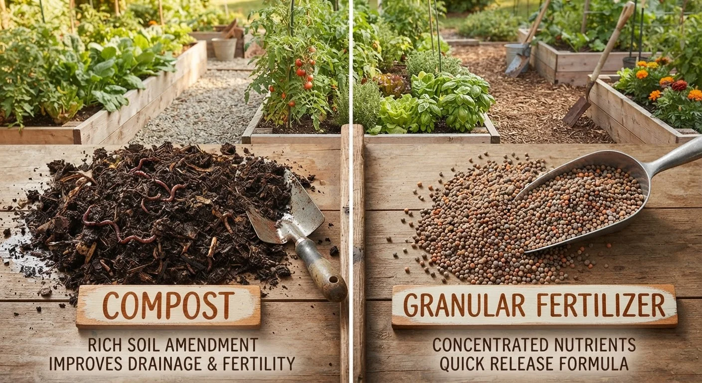 Compost vs. Fertilizer: What Each Actually Does for Your Soil