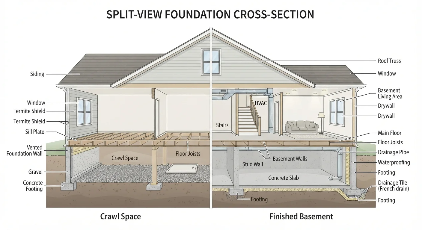 Crawl Space vs. Basement: Different Maintenance Demands