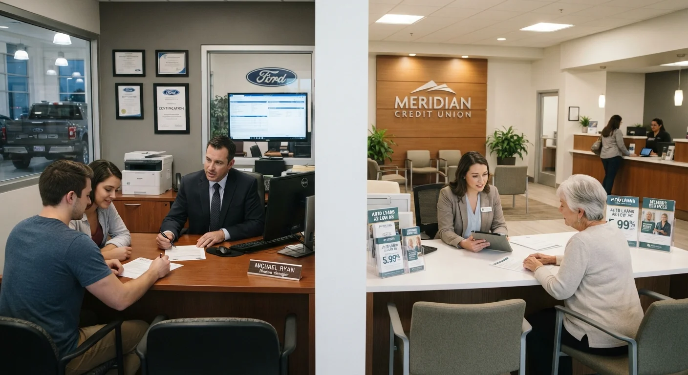Financing Through a Dealer vs. Your Own Bank or Credit Union