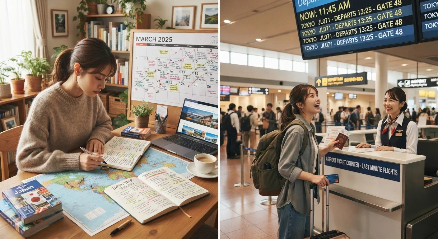Planning a Trip Months Out vs. Booking Last Minute