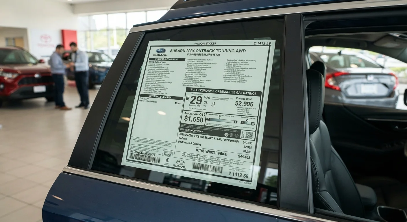 Reading a Car Window Sticker Without Getting Lost in the Numbers